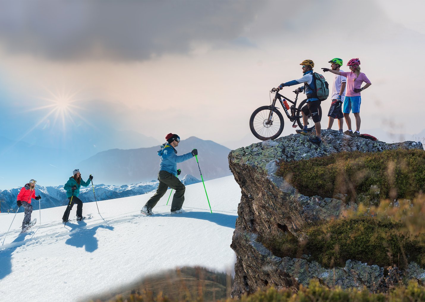 Bike and ski in flachau