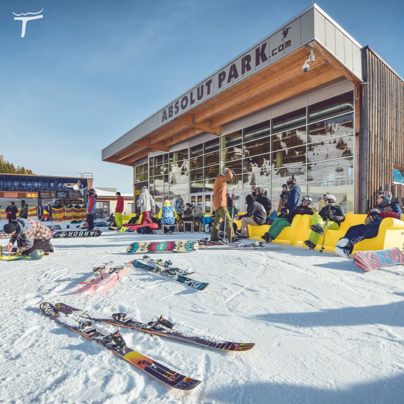 absolutpark Snow Space Salzburg Flachauwinkel Kleinarl Absolut Park Skigebiet Rails Piste Snowpark